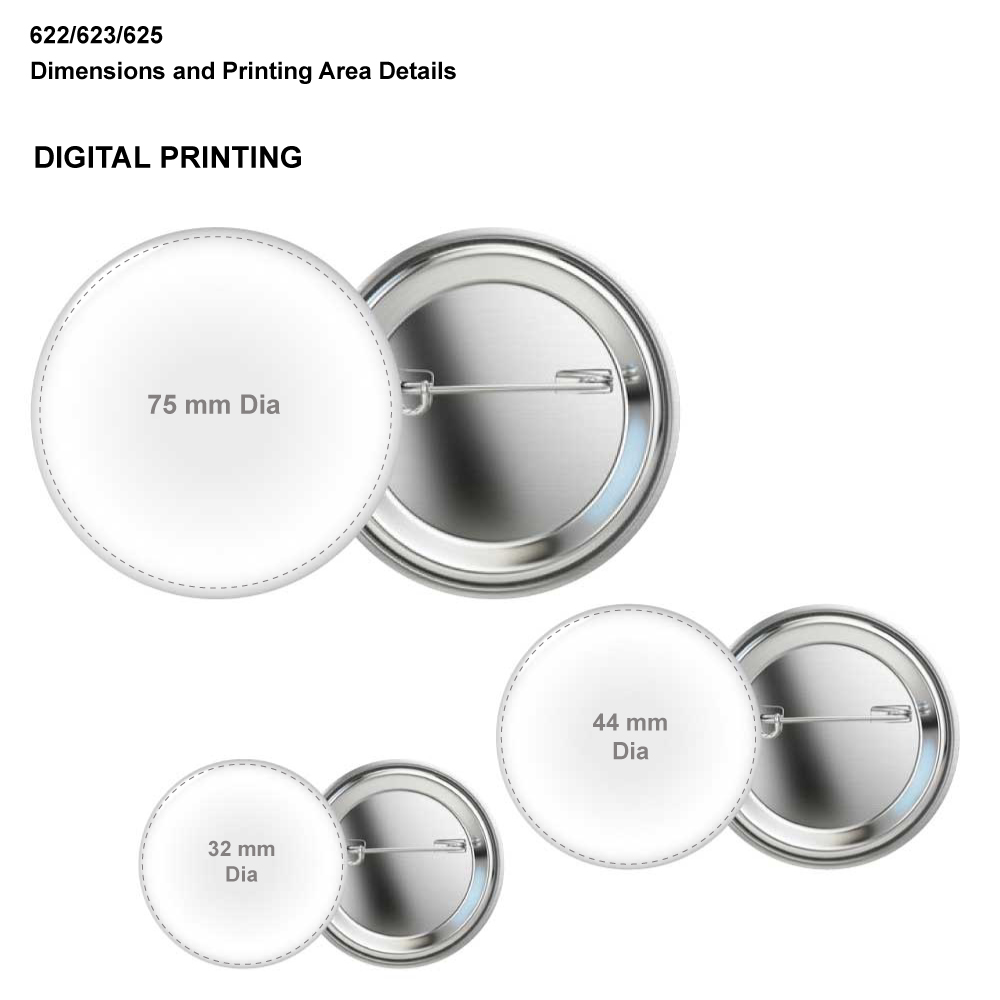 Button Badge Printing Details