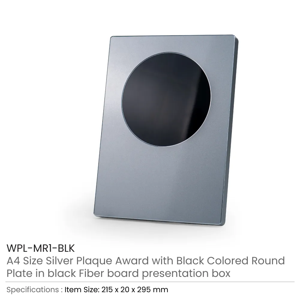 Aluminum-Award-Plaque-A4-with-Round-Colored-Plate-WPL-MR1-BLK.webp