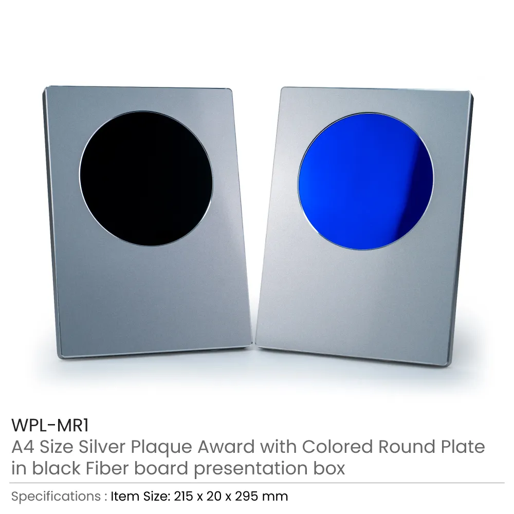 Aluminum-Award-Plaque-A4-with-Round-Colored-Plate-WPL-MR1-Details.webp