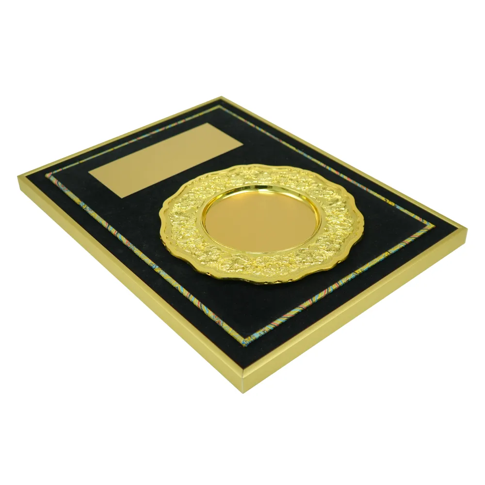 Award-Plaque-with-Gold-Plate-WPL-A3G-BLK-Flat-view.webp