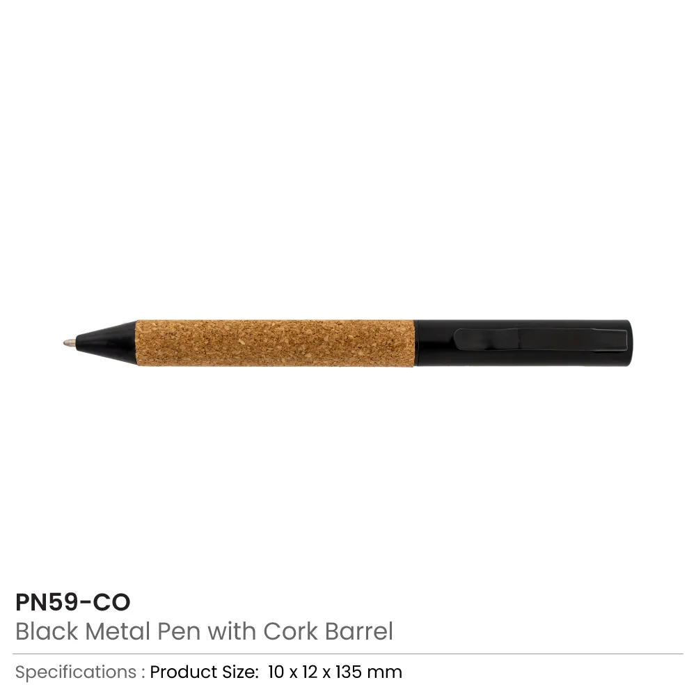 Black-Metal-Pen-with-Cork-Barrel-PN59-CO-Details.webp