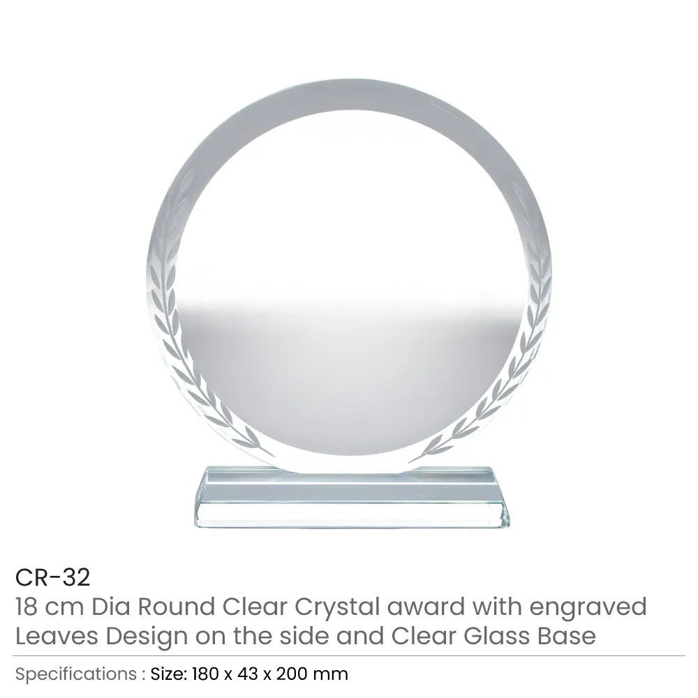 Round-Clear-Crystal-Award-with-Engraved-Leaves-CR-32-Details.webp