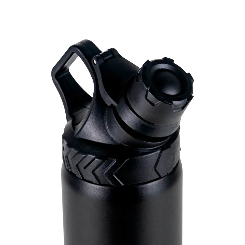 Stainless-Steel-Water-Bottles-in-Black-Matte-Double-Wall-TM-045-Top-View.webp